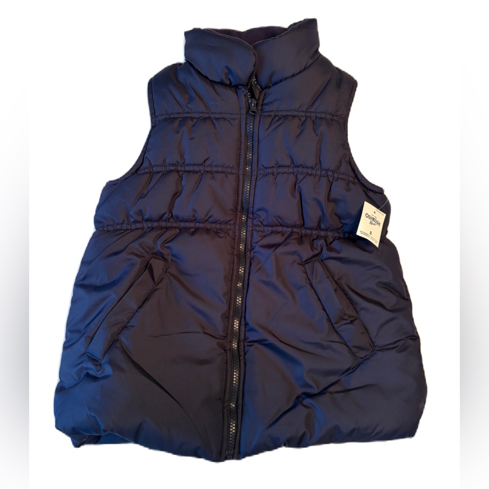 OshKosh B'gosh Girls Navy Fleece Lined Vest